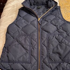 J. Crew Dark Blue Quilted Vest